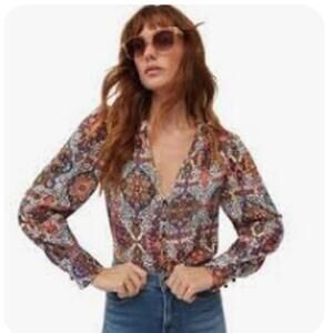 Veronica Beard Sura Printed Blouse Size‎ 6